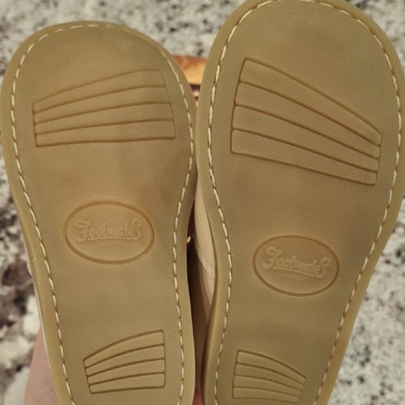 FootMates Tan T-Strap Dress Shoes for Kids - Picture 4 of 4